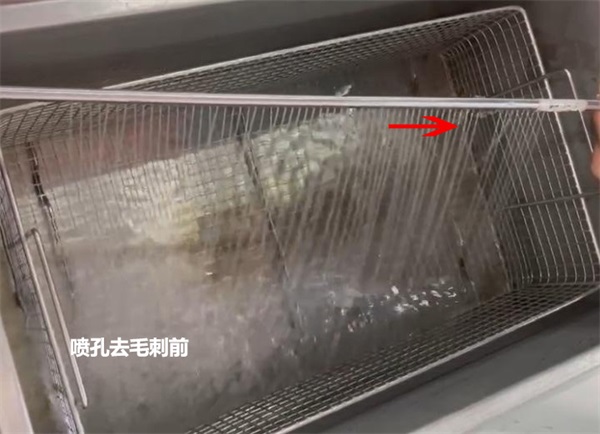 用磨粒流給噴淋管小孔去毛刺，效果怎么樣？