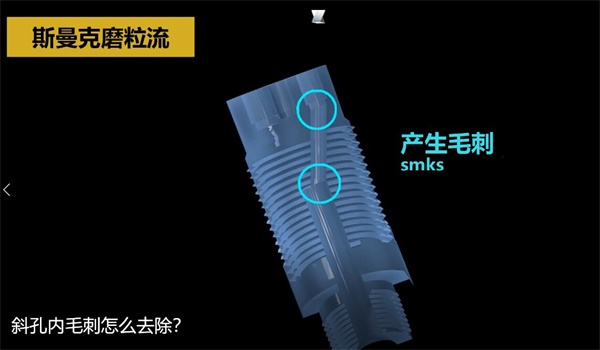 用<a href='http://bjosjzs.com' target='_blank'><u>流體拋光機</u></a>，去除斜孔內(nèi)毛刺